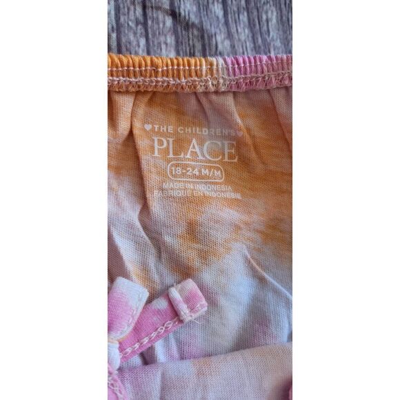 The Childrens Place pink/yellow tyedye outfit - Picture 3 of 6